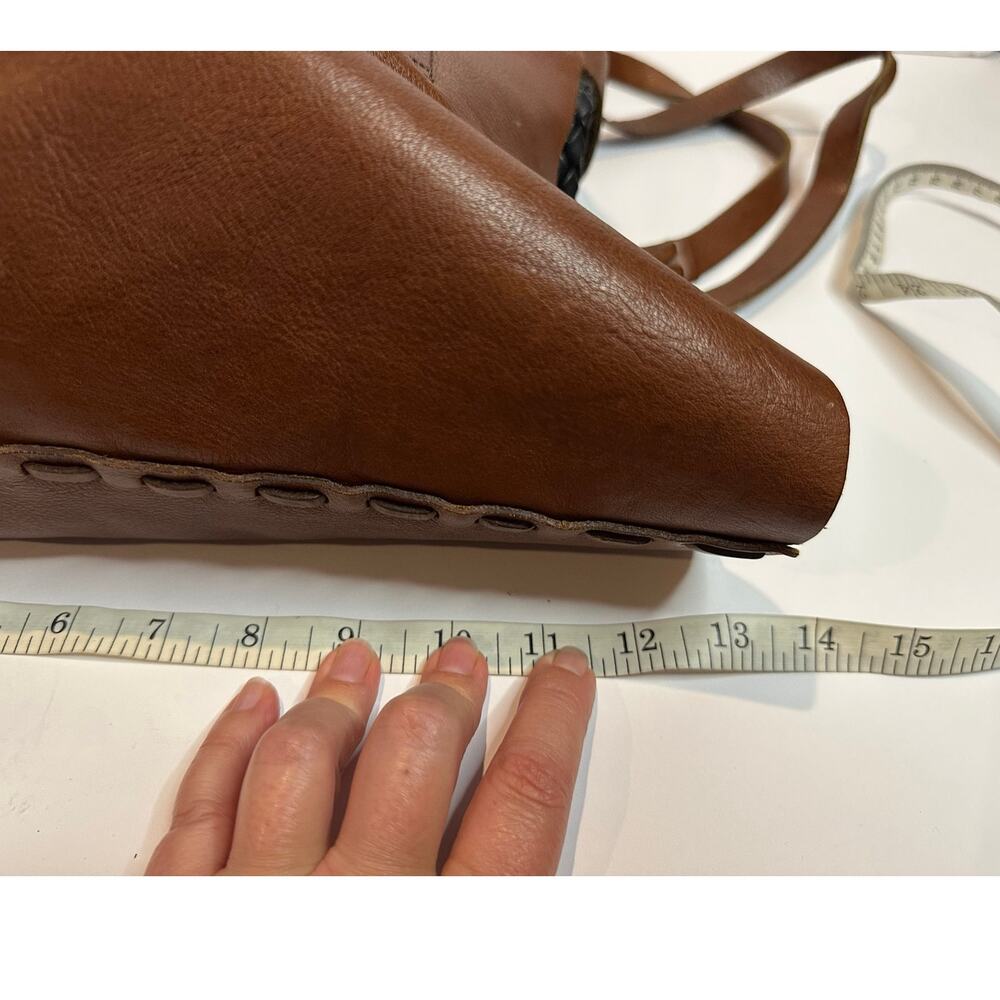 Madewell Marin Slouchy Leather Tote Bag Brown 14x15x7 Minimalist Everyday Bag - Picture 15 of 15